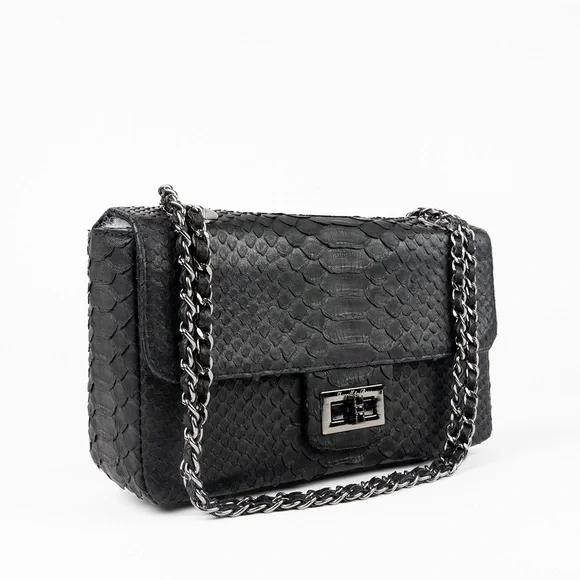 280. NWT WOMENS SHERRILL & BROTHERS MAGGIE GENUINE PYTHON CROSSBODY BAG - Picture 4 of 4